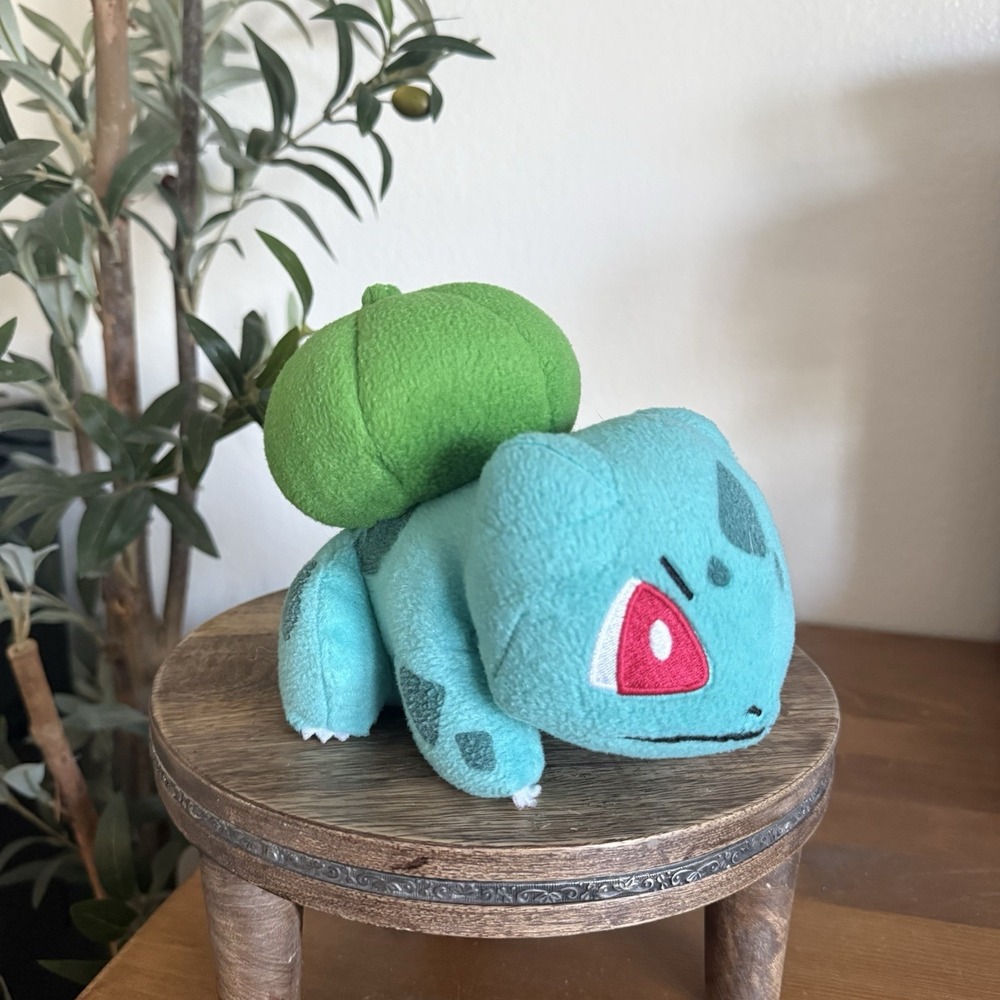 Pokemon 2017 Bulbasaur Stuffed Turtle Plush Toy 6" TOMY Nintendo 1st Gen Starter